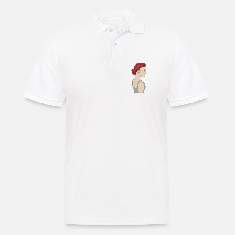 Mädchen mit einem Hörgerät - Männer Poloshirt - Weiß