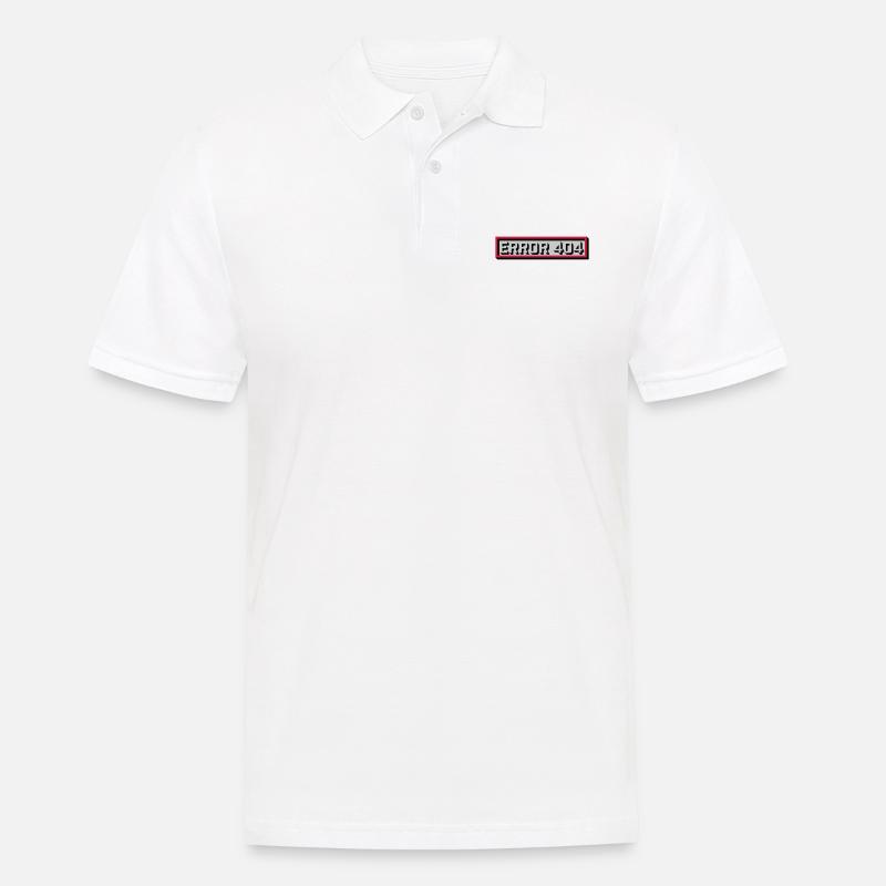 Error 404 Meldung Computer - Männer Poloshirt - Weiß