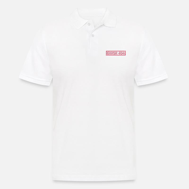 Meldung Error 404 Computer - Männer Poloshirt - Weiß