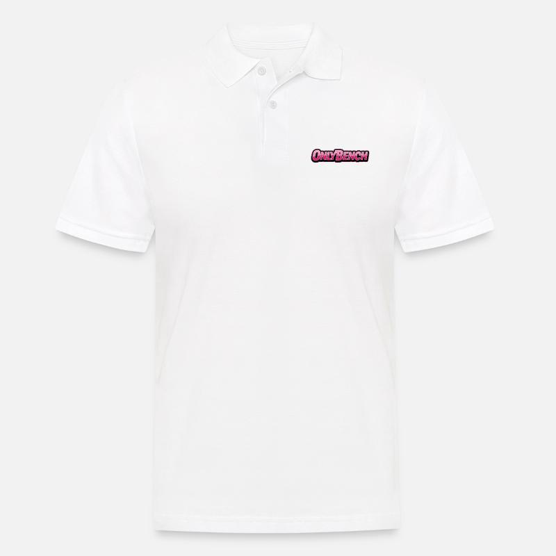onlybench pink - Männer Poloshirt - Weiß