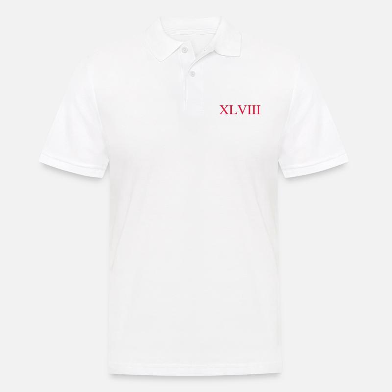 48 - Männer Poloshirt - Weiß