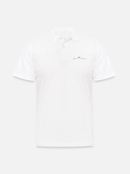 Skyline Erfurt - Männer Poloshirt - Weiß