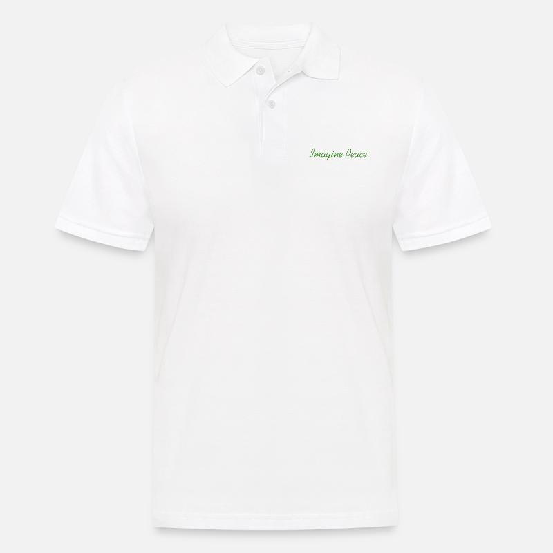 Stell dir Frieden vor - Männer Poloshirt - Weiß