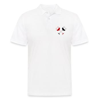 Wine Glass Red Wine Symbol Wine - Men's Polo Shirt - white - Front - Kai (181cm)