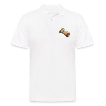 Burrito Pixel Symbol - Männer Poloshirt - Weiß - Vorne - Kai (181cm)
