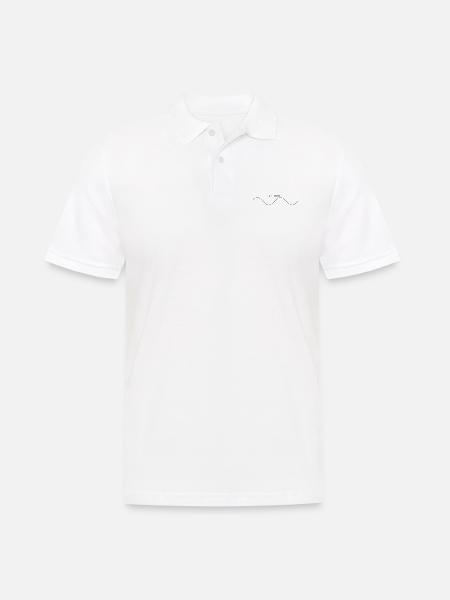 sinus graph design - Männer Poloshirt - Weiß