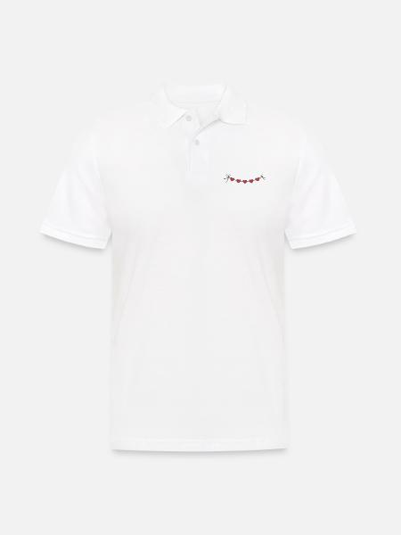 Heart Garland Garland Hearts - Men's Polo Shirt - white