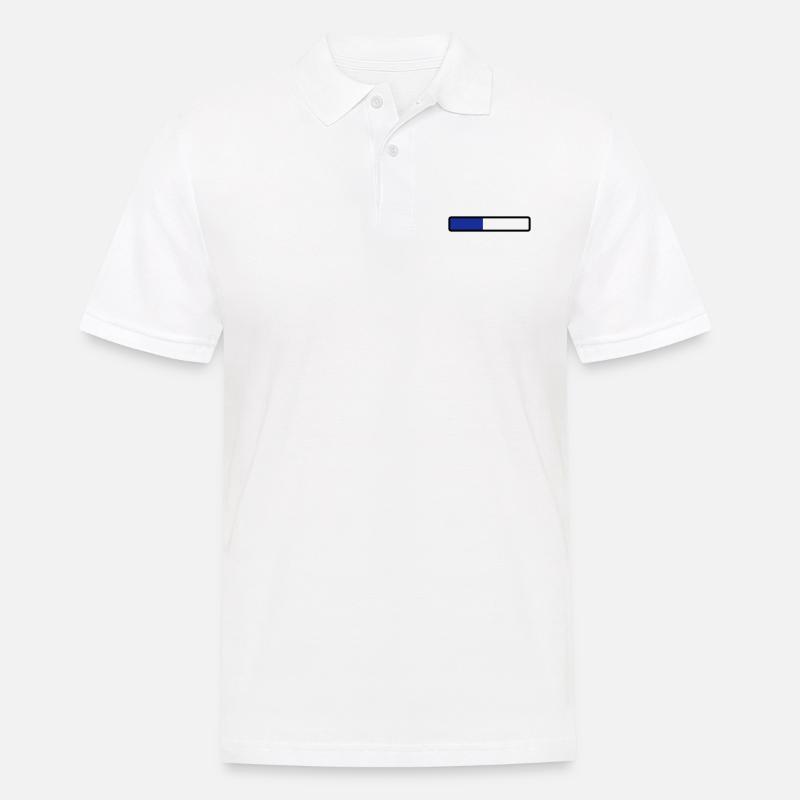 loading laden computer warten - Männer Poloshirt - Weiß