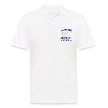 Pistolets à doigts et jeux de mots bisexuels impolis - Polo Homme - blanc - Devant - Kai (181cm)