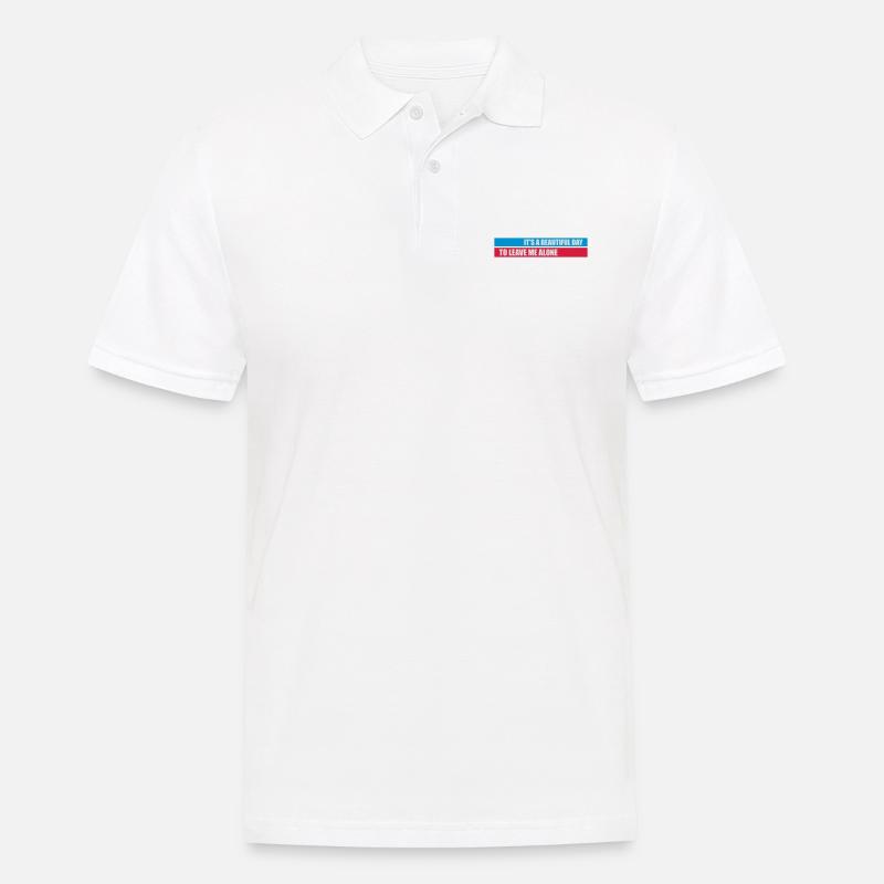 leave me alone day - Männer Poloshirt - Weiß