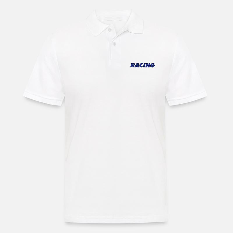 Racing - Männer Poloshirt - Weiß