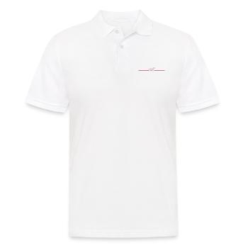 Streifen Linie Rennendes Pferd - Männer Poloshirt - Weiß - Vorne - Kai (181cm)
