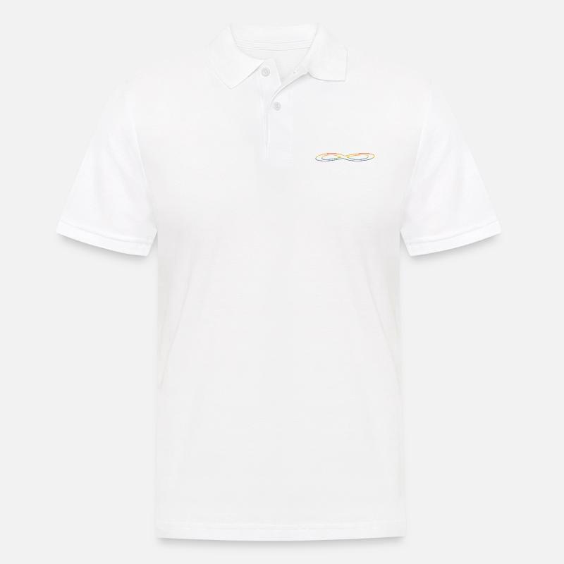 Regenbogen Unendlichkeit - Männer Poloshirt - Weiß
