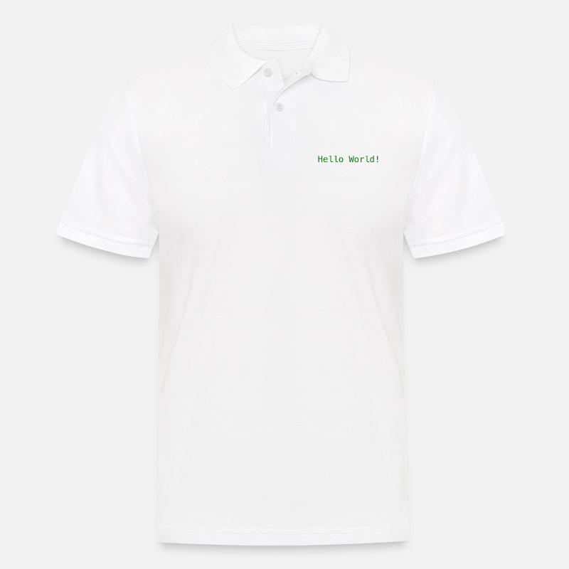 Hello World ! - Männer Poloshirt - Weiß