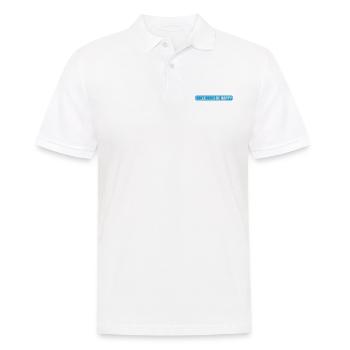 Ne vous dépêchez pas d’être heureux - Polo Homme - blanc - Devant - Kai (181cm)