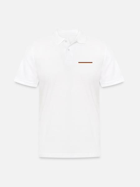 black red gold - Men's Polo Shirt - white
