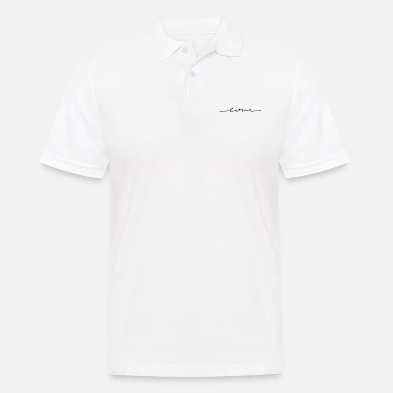 amour - Polo Homme - blanc
