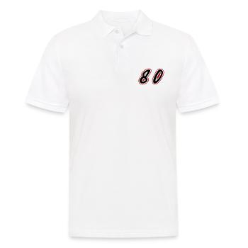80 Zahl Symbol - Männer Poloshirt - Weiß - Vorne - Kai (181cm)