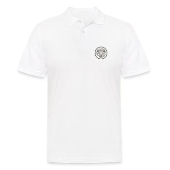 Triskele Celtic spiral brown - Men's Polo Shirt - white - Front - Kai (181cm)