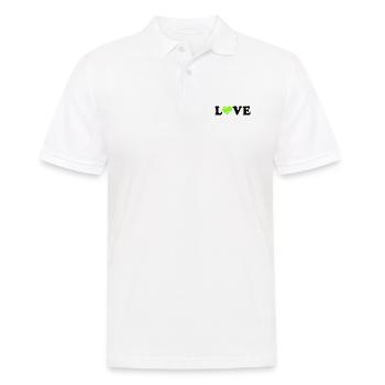 Ich liebe Padel - Männer Poloshirt - Weiß - Vorne - Kai (181cm)