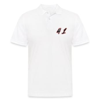 41 Zahl symbol - Männer Poloshirt - Weiß - Vorne - Kai (181cm)