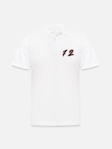 72 Number Symbol - Men's Polo Shirt - white