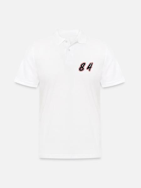 84 Number Symbol - Men's Polo Shirt - white