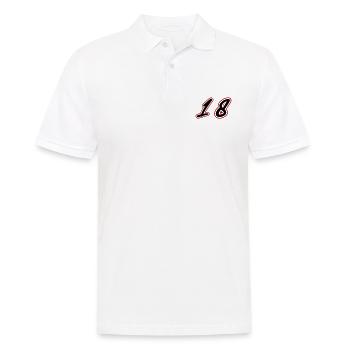 18 Zahl symbol - Männer Poloshirt - Weiß - Vorne - Kai (181cm)