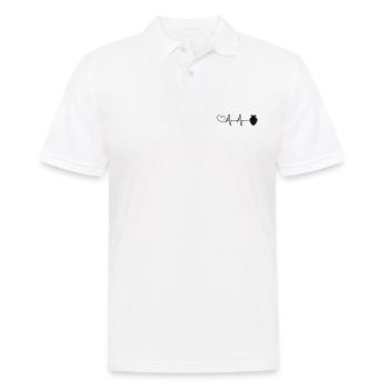 Fraise Icône Pulsation Battement de cœur - Polo Homme - blanc - Devant - Kai (181cm)
