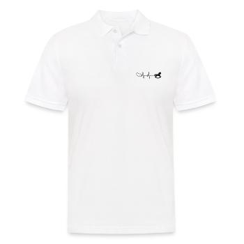 Shovel Horse Icon Pulse Heartbeat - Men's Polo Shirt - white - Front - Kai (181cm)