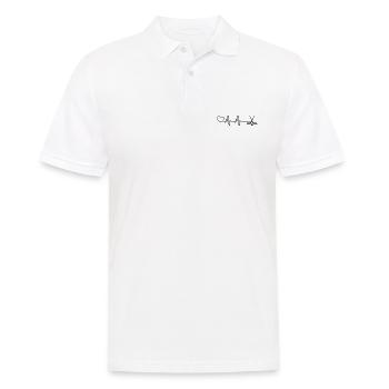 icehockey pulse heartbeat icon - Men's Polo Shirt - white - Front - Kai (181cm)