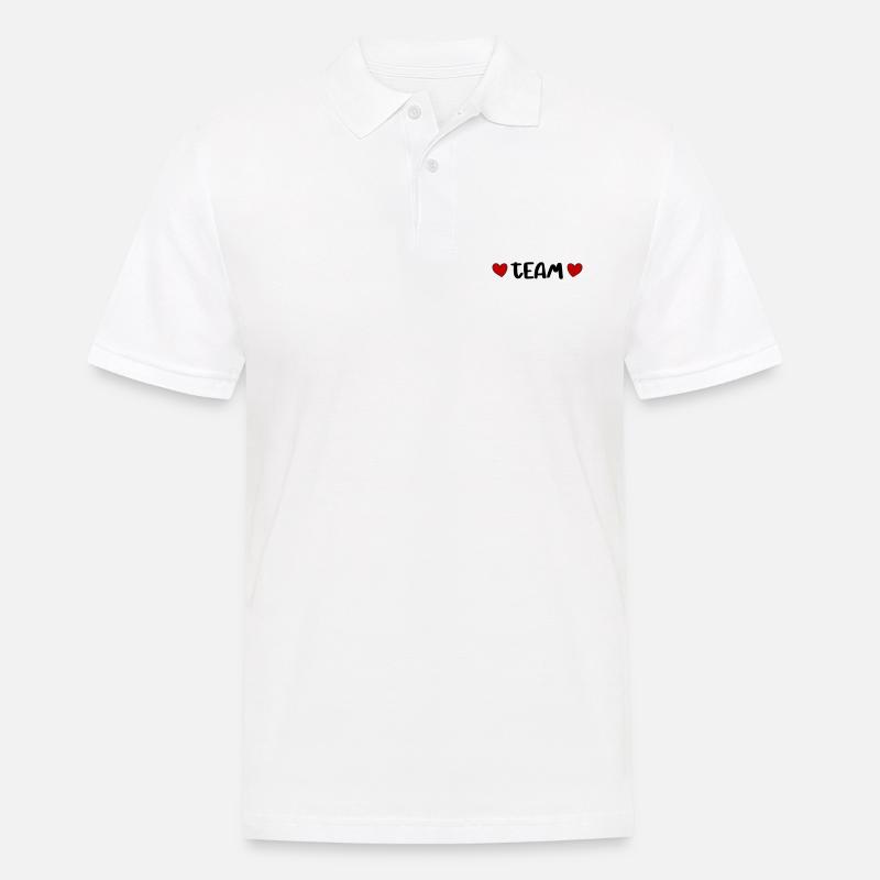Team Herz - Männer Poloshirt - Weiß