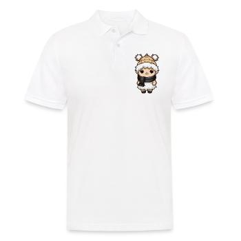 Alpaka Winter Tier Baby Comic - Männer Poloshirt - Weiß - Vorne - Kai (181cm)