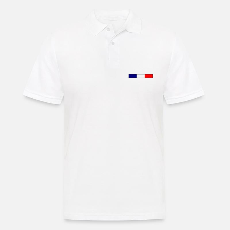 Frankreich - Männer Poloshirt - Weiß