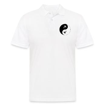 Biken Fahrrad - Männer Poloshirt - Weiß - Vorne - Kai (181cm)