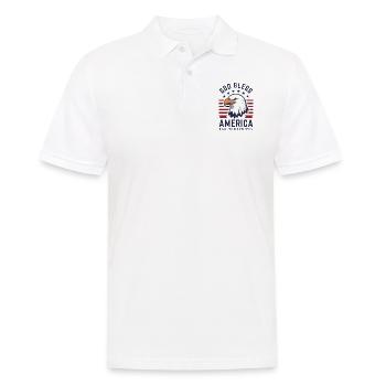 Que Dieu bénisse l’Amérique - Priez pour notre pays États-Unis - Polo Homme - blanc - Devant - Kai (181cm)