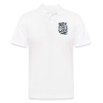 Ride the Wave Surfen Surfbrett Sommer Urlaub - Männer Poloshirt - Weiß - Vorne - Kai (181cm)