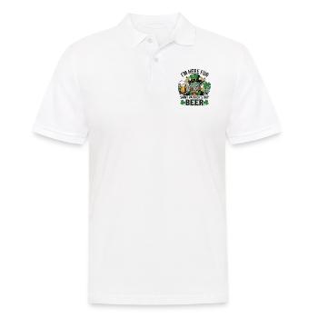 St. Patrick`s Day Beer Leprechaun Kobold Bier - Männer Poloshirt - Weiß - Vorne - Kai (181cm)