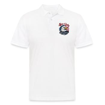 Amerika USA Adler 4th July Independence Day - Männer Poloshirt - Weiß - Vorne - Kai (181cm)