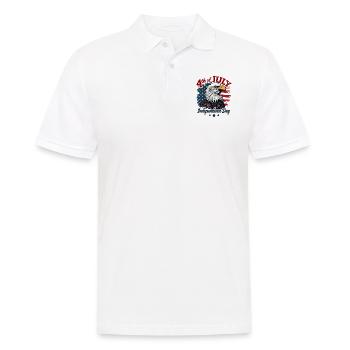 Amerika USA Adler 4th July Independence Day - Männer Poloshirt - Weiß - Vorne - Kai (181cm)