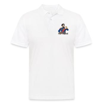 Prost II - Koenig Ludwig mit Bier - RAHMENLOS - Männer Poloshirt - Weiß - Vorne - Kai (181cm)