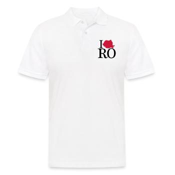 J'adore RO - J'adore la Roumanie - Polo Homme - blanc - Devant - Kai (181cm)