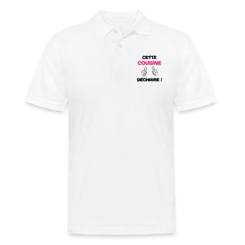 Onkel / Tante / Vetter / Cousin / Kusine - Männer Poloshirt - Weiß - Vorne - Kai (181cm)