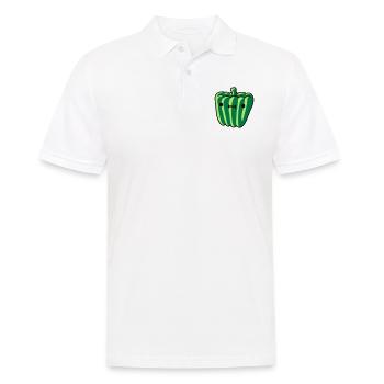 doux paprika avec visage délicieux légumes mignon le - Polo Homme - blanc - Devant - Kai (181cm)