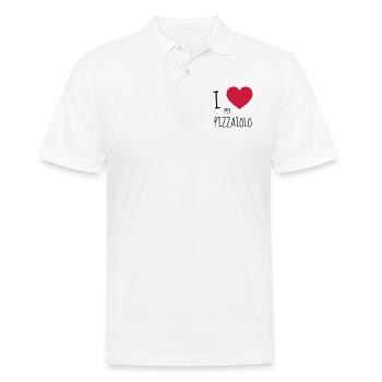 pizza / pizzaiolo / chef / italie / pizzaiola - Polo Homme - blanc - Devant - Kai (181cm)