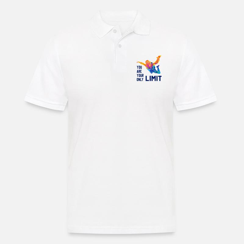 Skydive Fallschirmspringer Skydiver Freifall - Männer Poloshirt - Weiß