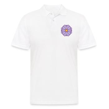 Runde Hübsche Blume Design - Männer Poloshirt - Weiß - Vorne - Kai (181cm)