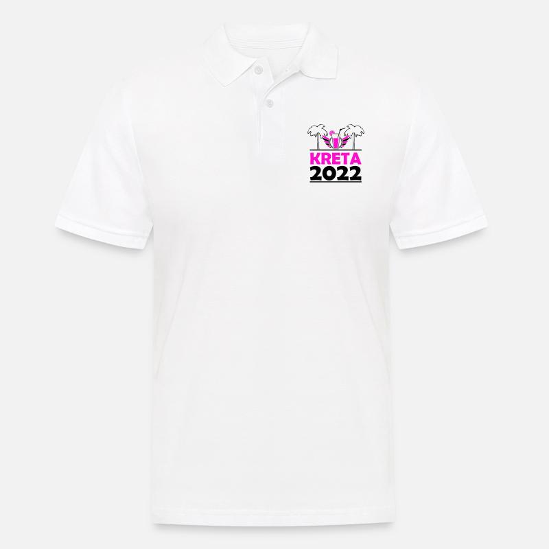 Kreta 2022 - Männer Poloshirt - Weiß