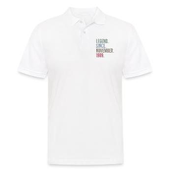 Legende seit November 1989 - Männer Poloshirt - Weiß - Vorne - Kai (181cm)