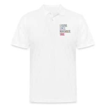 Legende seit November 1990 - Männer Poloshirt - Weiß - Vorne - Kai (181cm)
